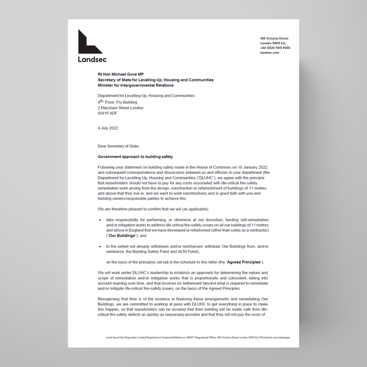 Building Safety Pledge Landsec